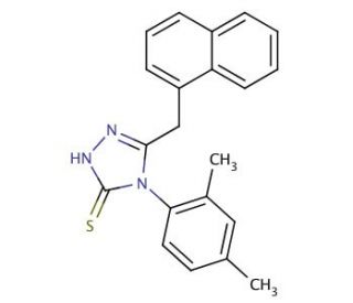 4-(2,4-Dimethyl-phenyl)-5-naphthalen-1-ylmethyl-4H-[1,2,4]triazole-3-thiol - chemical structure image