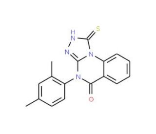 4-(2,4-dimethylphenyl)-1-mercapto[1,2,4]triazolo[4,3-a]quinazolin-5(4H)-one (CAS 85772-36-7) - chemical structure image
