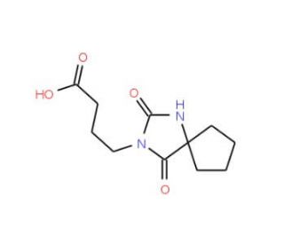 4-(2,4-dioxo-1,3-diazaspiro[4.4]non-3-yl)butanoic acid - chemical structure image