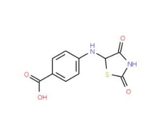 4-(2,4-Dioxo-thiazolidin-5-ylamino)-benzoic acid - chemical structure image