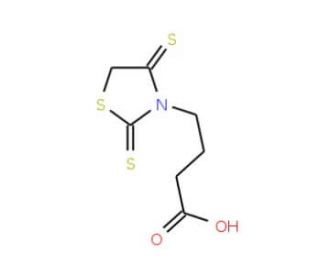 4-(2,4-dithioxo-1,3-thiazolidin-3-yl)butanoic acid (CAS 60708-95-4) - chemical structure image