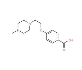 4-[2-(4-Methyl-piperazin-1-yl)-ethoxy]-benzoic acid - chemical structure image