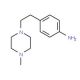 4-[2-(4-Methyl-piperazin-1-yl)-ethyl]-phenylamine (CAS 262368-48-9) - chemical structure image