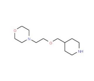 4-[2-(4-Piperidinylmethoxy)ethyl]morpholine - chemical structure image