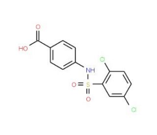 4-(2,5-Dichloro-benzenesulfonylamino)-benzoic acid (CAS 88522-31-0) - chemical structure image