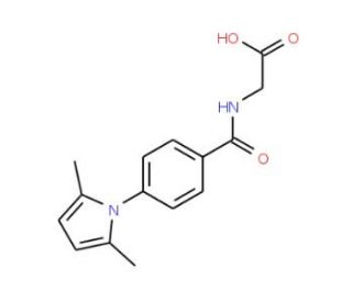 {[4-(2,5-dimethyl-1H-pyrrol-1-yl)benzoyl]amino}acetic acid - chemical structure image