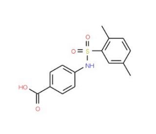 4-(2,5-Dimethyl-benzenesulfonylamino)-benzoic acid (CAS 126146-01-8) - chemical structure image