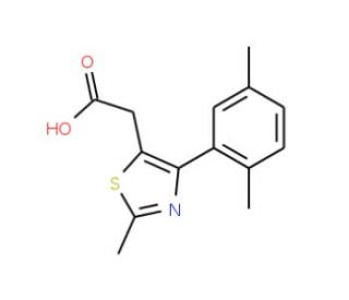 [4-(2,5-Dimethyl-phenyl)-2-methyl-thiazol-5-yl]-acetic acid - chemical structure image