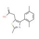 [4-(2,5-Dimethyl-phenyl)-2-methyl-thiazol-5-yl]-acetic acid - chemical structure image
