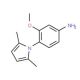4-(2,5-Dimethyl-pyrrol-1-yl)-3-methoxy-phenylamine - chemical structure image
