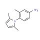 4-(2,5-Dimethyl-pyrrol-1-yl)-3-methyl-phenylamine (CAS 797806-96-3) - chemical structure image