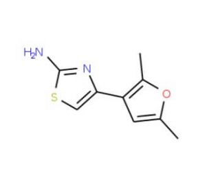 4-(2,5-dimethylfuran-3-yl)-1,3-thiazol-2-amine - chemical structure image