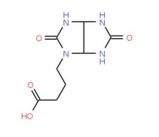 4-(2,5-Dioxo-hexahydro-imidazo[4,5-d]imidazol-1-yl)-butyric acid (CAS 370585-14-1) - chemical structure image