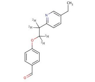 4-[2-(5-Ethyl-2-pyridinyl)-d4-ethoxy]benzaldehyde (CAS 1189479-80-8) - chemical structure image
