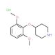 4-(2,6-dimethoxyphenoxy)piperidine hydrochloride - chemical structure image