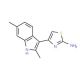 4-(2,6-Dimethyl-1H-indol-3-yl)thiazol-2-ylamine - chemical structure image