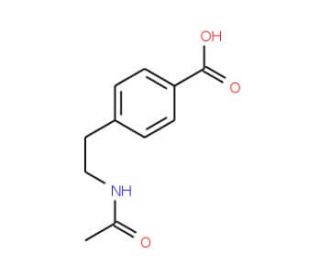 4-[2-(acetylamino)ethyl]benzoic acid (CAS 7465-13-6) - chemical structure image