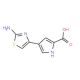 4-(2-amino-1,3-thiazol-4-yl)-1H-pyrrole-2-carboxylic acid - chemical structure image