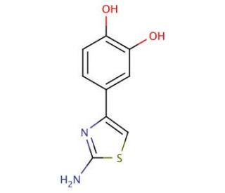 4-(2-amino-1,3-thiazol-4-yl)benzene-1,2-diol - chemical structure image