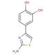 4-(2-amino-1,3-thiazol-4-yl)benzene-1,2-diol - chemical structure image