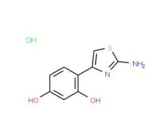 4-(2-Amino-1,3-thiazol-4-yl)benzene-1,3-diol hydrochloride - chemical structure image