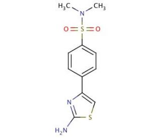 4-(2-amino-1,3-thiazol-4-yl)-N,N-dimethylbenzenesulfonamide (CAS 610275-82-6) - chemical structure image