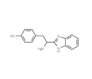 4-[2-amino-2-(1H-1,3-benzodiazol-2-yl)ethyl]phenol - chemical structure image