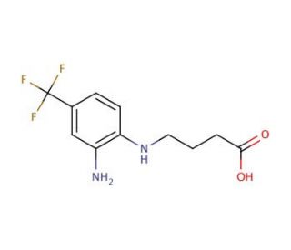4-[2-Amino-4-(trifluoromethyl)anilino]-butanoic acid - chemical structure image