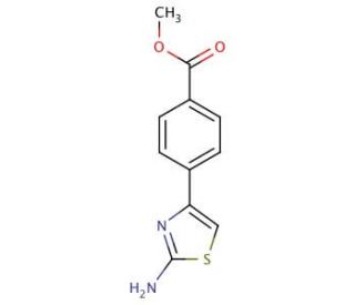 4-(2-Amino-thiazol-4-yl)-benzoic acid methyl ester (CAS 206555-77-3) - chemical structure image