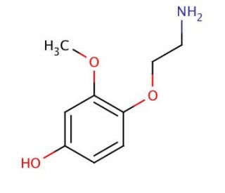 4-(2-Aminoethoxy)-3-methoxyphenol (CAS 1076198-80-5) - chemical structure image