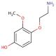 4-(2-Aminoethoxy)-3-methoxyphenol (CAS 1076198-80-5) - chemical structure image