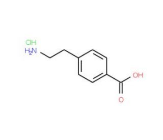 4-(2-aminoethyl)benzoic acid hydrochloride (CAS 60531-36-4) - chemical structure image