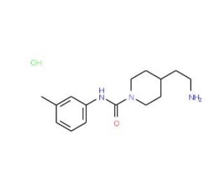 4-(2-Aminoethyl)-N-(3-methylphenyl)piperidine-1-carboxamide hydrochloride - chemical structure image