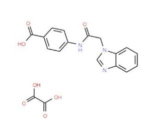 4-(2-Benzoimidazol-1-yl-acetylamino)-benzoic acid oxalate - chemical structure image