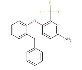 4-(2-Benzylphenoxy)-3-(trifluoromethyl)aniline - chemical structure image