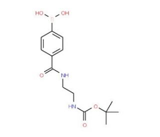4-(2-BOC-amino)ethylcarbamoyl)phenylboronic acid (CAS 860626-05-7) - chemical structure image