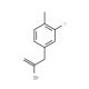 4-(2-Bromoallyl)-2-fluorotoluene - chemical structure image