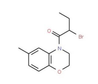 4-(2-Bromobutanoyl)-6-methyl-3,4-dihydro-2H-1,4-benzoxazine - chemical structure image