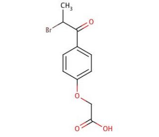 4-(2-Bromopropionyl)phenoxyacetic acid (CAS 33254-93-2) - chemical structure image