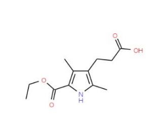 4-(2-Carboxy-ethyl)-3,5-dimethyl-1H-pyrrole-2-carboxylic acid ethyl ester - chemical structure image