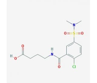 4-({2-chloro-5-[(dimethylamino)sulfonyl]benzoyl}amino)butanoic acid - chemical structure image