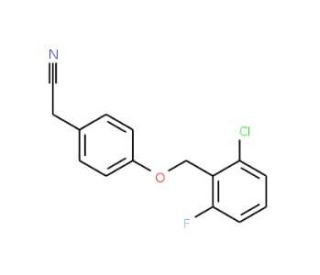 4-(2-Chloro-6-fluorobenzyloxy)phenylacetonitrile (CAS 175135-35-0) - chemical structure image