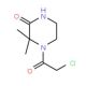 4-(2-Chloro-acetyl)-3,3-dimethyl-piperazin-2-one - chemical structure image