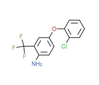 4-(2-Chlorophenoxy)-2-(trifluoromethyl)aniline - chemical structure image