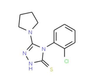 4-(2-chlorophenyl)-5-pyrrolidin-1-yl-4H-1,2,4-triazole-3-thiol - chemical structure image