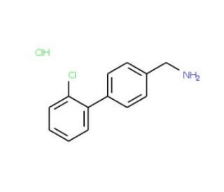[4-(2-Chlorophenyl)phenyl]methylamine hydrochloride (CAS 518357-42-1) - chemical structure image