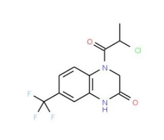 4-(2-chloropropanoyl)-7-(trifluoromethyl)-3,4-dihydroquinoxalin-2(1H)-one - chemical structure image