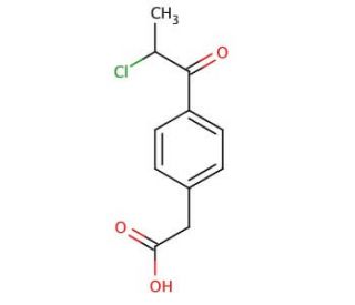 4-(2-Chloropropionyl)phenylacetic acid (CAS 84098-73-7) - chemical structure image