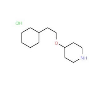 4-(2-Cyclohexylethoxy)piperidine hydrochloride - chemical structure image