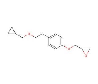 [[4-[2-(Cyclopropylmethoxy)ethyl]phenoxy]methyl]oxirane (CAS 63659-17-6) - chemical structure image